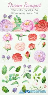 Watercolor Floral BUNDLE 148 Element  522541