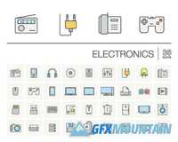 Thin line flat design of icons7