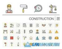 Thin line flat design of icons7