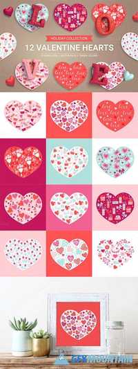 12 Valentine Hearts  517046