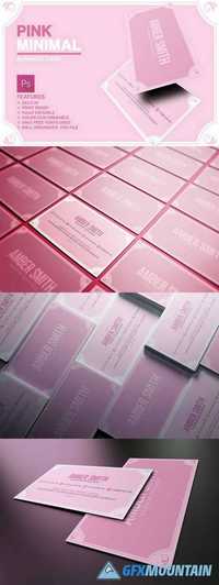 Pink Minimal Business Card 528991