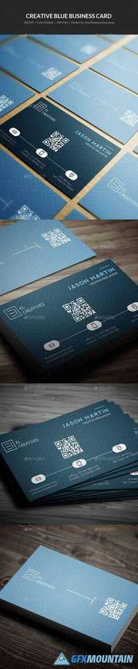 Creative Blue Business Card - 07 12683264