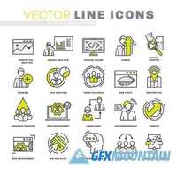 Thin line flat design of icons9