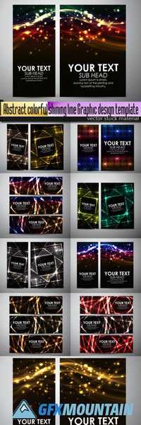 Abstract colorful shining line Graphic design template