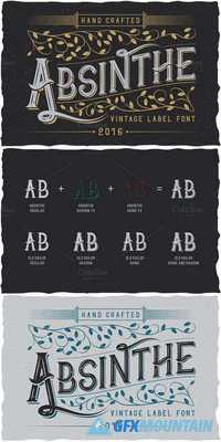 Absinthe label typeface 551150