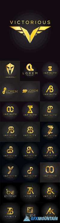 Golden Logo Elements
