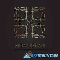 Golden Monogram Logo