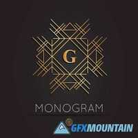 Golden Monogram Logo