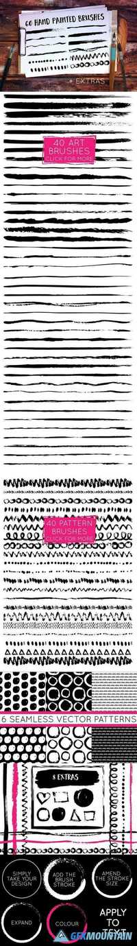 Handpainted Brush Stroke Brushes 553641