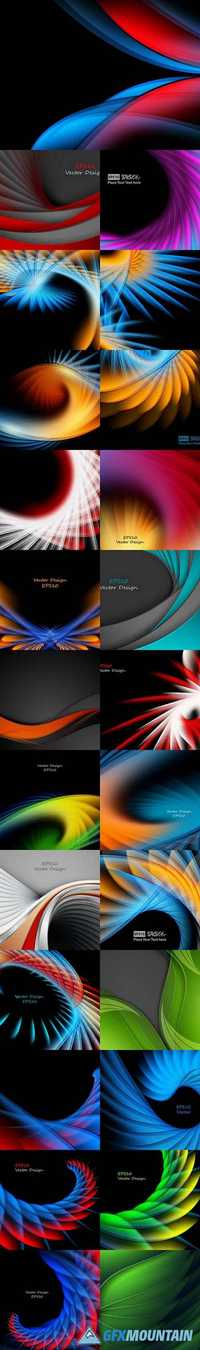 Abstract colorful wave collection vector background 2
