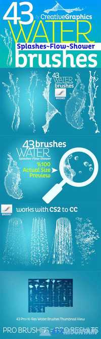 Water Brushes for Photoshop CS2-CC