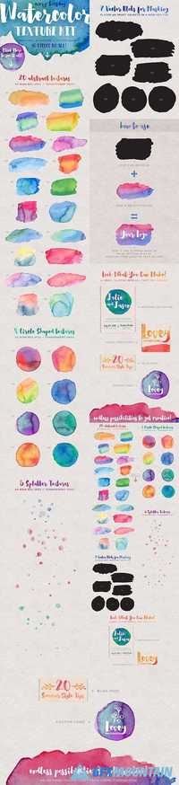 Watercolor Texture Kit