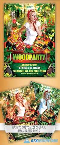 Woodparty Flyer PSD Template