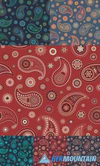 Rich Paisley Colourfull Seamless Vector Pattern