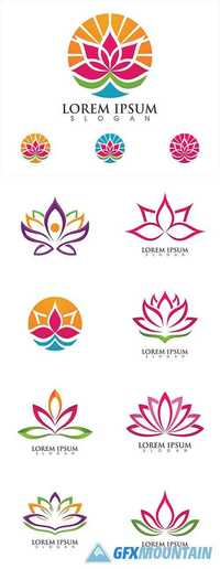 Stylized Lotus Flower Icon