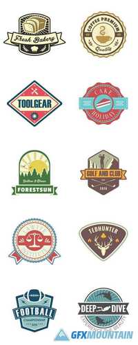 Flat Vintage Logos & Badges