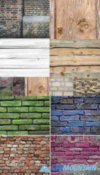Wooden and Bricks Backgrounds