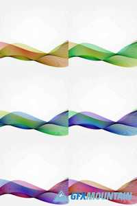 Abstract Vector Waved Line Background