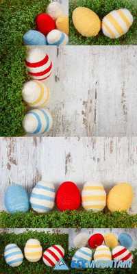 Easter Eggs Wrapped Woolen String, Decoration for Easter