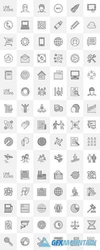 Vector Line Set of Icons