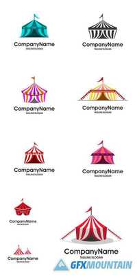 Circus Tent Logo Icon Vector