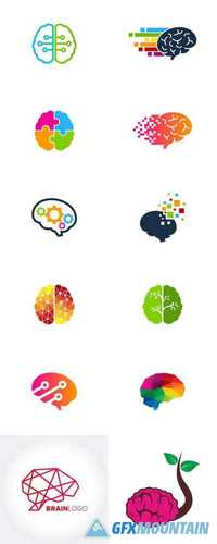 Brain Logo Vector Illustration