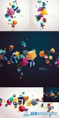 Abstract Colorful Background with Geometric Elements