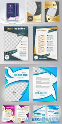 Vector Flyer Template Design for Business Brochure, Leaflet or Magazine Cover