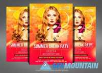 Summer Break Party Flyer Template 575971