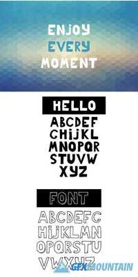Hand sketched fonts 2 in 1