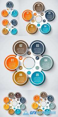 Vector Circle Element for Infographic. Template for Cycle Diagram, Graph, Presentation and Tound Chart