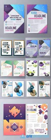 Abstract Vector Brochure Flyer Design Template in A4 size