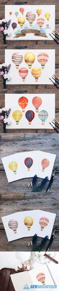 Hot Air Balloon Wall Art Bundle 581176