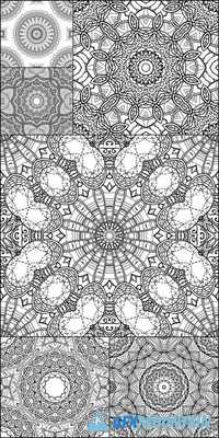 Semless Zendoodle Vector for Art, Coloring Book