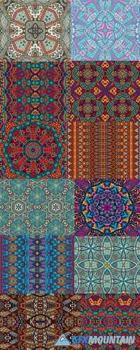 Abstract Folk Ethnic Colorful Seamless Pattern Ornament