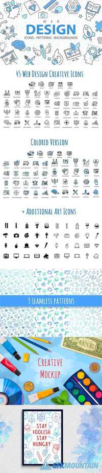 Web Design Icons Patterns and More 587712