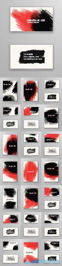 Business cards poster booklet grunge paint
