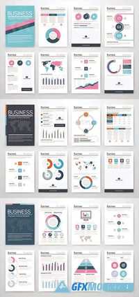 Vector Set of Infographics Business - Template for Business Style, Brochures