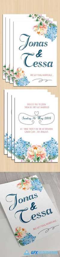 Floral Wedding Card IV 596583
