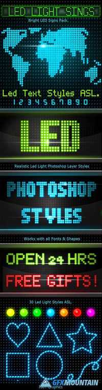 Graphicriver 30 Realistic Led Signs Text Styles 14449035