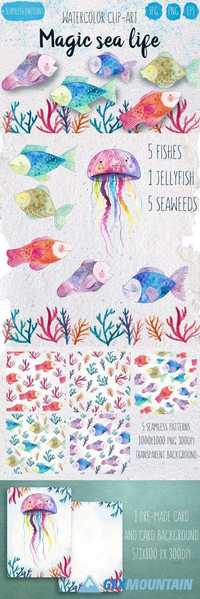 Magic sea life watercolor set 586562