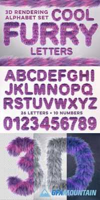 3D Furry Letters Pack