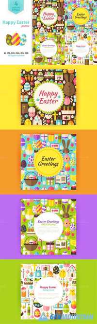 Happy Easter Vector Posters 586724
