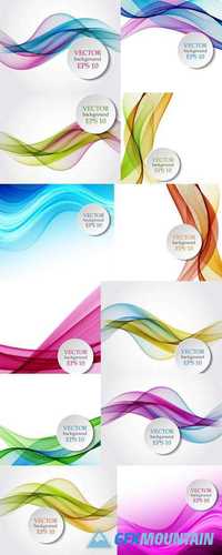 Abstract Backgrounds with Color Spirals & Waves 2