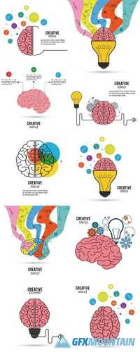Creative Mind and Idea Icon Design