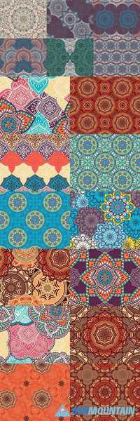 Seamless Patterns - Islam, Arabic, Indian, Ottoman Motifs
