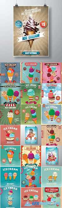 Vintage poster candy ice cream