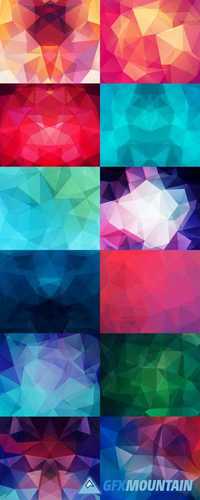 Triangles Background - Square Composition with Geometric Shapes