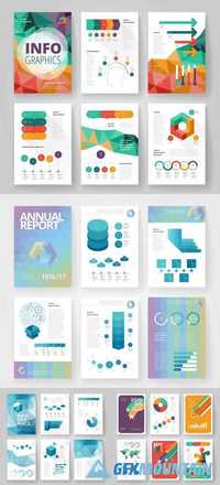 Business Brochure Design Template with Infographics