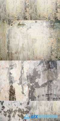 Old Concrete Wall with Remnants of Plaster and Paint - Background Texture